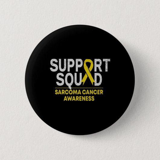 Support Squad Sarcoma Cancer Awareness Yellow Ribb Ronde Button 5,7 Cm (Voorkant)