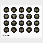 Support Squad Sarcoma Cancer Awareness Yellow Ribb Ronde Sticker (Vel)