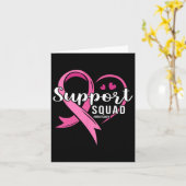Support Squad Schattige Hart Borstkanker Bewustzij Kaart (Gele Bloem)