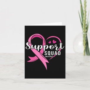 Support Squad Schattige Hart Borstkanker Bewustzij Kaart