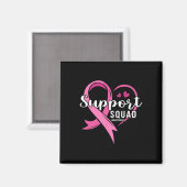 Support Squad Schattige Hart Borstkanker Bewustzij Magneet (Voorkant / Achterkant)