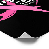Support Squad Schattige Hart Borstkanker Bewustzij Poster (Hoek)