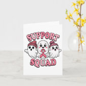 Support Squad Schattigee geesten Borstkanker Bewus Kaart (Gele Bloem)