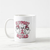 Support Squad Schattigee geesten Borstkanker Bewus Koffiemok (Links)