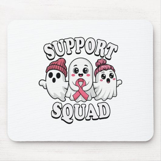 Support Squad Schattigee geesten Borstkanker Bewus Muismat (Voorkant)