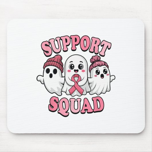 Support Squad Schattigee geesten Borstkanker Bewus Muismat (Voorkant)