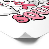 Support Squad Schattigee geesten Borstkanker Bewus Poster (Hoek)