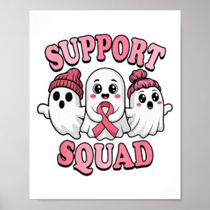 Support Squad Schattigee geesten Borstkanker Bewus Poster