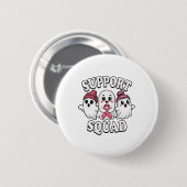 Support Squad Schattigee geesten Borstkanker Bewus Ronde Button 5,7 Cm (Voorkant /achterkant)