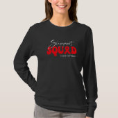 Support Squad Sickle Cell Anemia Awareness Red Rib T-shirt (Voorkant)