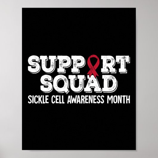 Support Squad Sickle Cell Awareness Maand 1 Poster (Voorkant)
