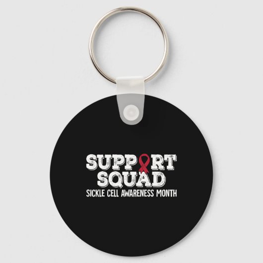 Support Squad Sickle Cell Awareness Maand 1 Sleutelhanger (Voorkant)