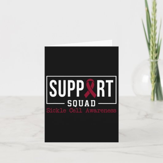 Support Squad - Sickle Cell Awareness Month Burgun Kaart (Voorkant)