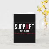 Support Squad - Sickle Cell Awareness Month Burgun Kaart (Gele Bloem)