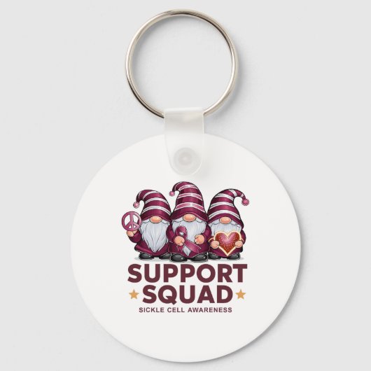 Support Squad Sickle Cell Awareness Month Gnomen S Sleutelhanger (Voorkant)