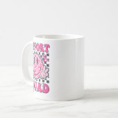 Support Squad Smile Face Pink Borstkanker Aware Koffiemok (Voorkant links)