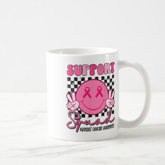 Support Squad Smile Gezicht Borstkanker Bewustzijn Koffiemok