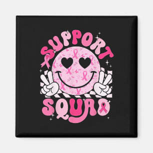 Support Squad Smile Gezicht Borstkanker Bewustzijn Magneet