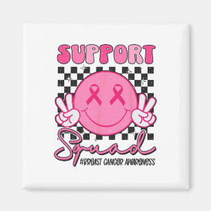 Support Squad Smile Gezicht Borstkanker Bewustzijn Magneet