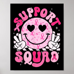 Support Squad Smile Gezicht Borstkanker Bewustzijn Poster