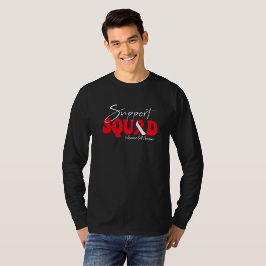 Support Squad Squamous Cell Carcinoma Awareness Re T-shirt (Voorkant volledig)
