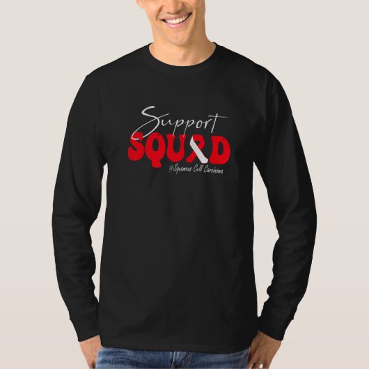 Support Squad Squamous Cell Carcinoma Awareness Re T-shirt (Voorkant)
