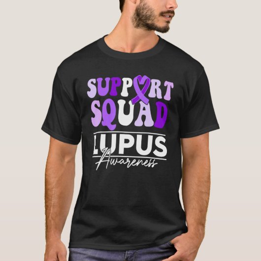 Support Squad Sunflower Hair Butterfly Lupus Aware T-shirt (Voorkant)