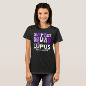 Support Squad Sunflower Hair Butterfly Lupus Aware T-shirt (Voorkant volledig)