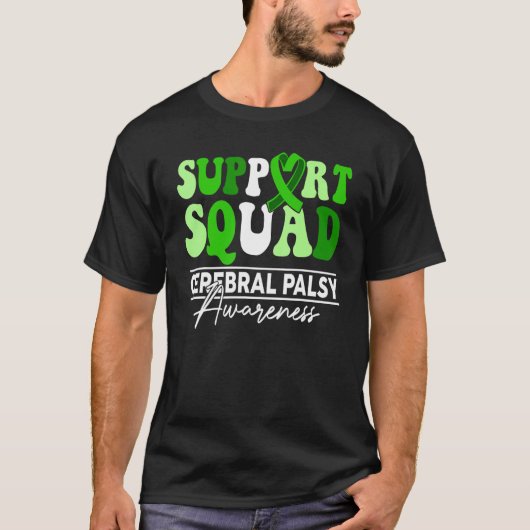 Support Squad Sunflower Hair Cerebral Palsy Awaren T-shirt (Voorkant)