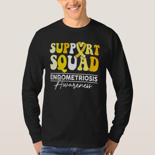 Support Squad Sunflower Hair Endometriosis Awarene T-shirt (Voorkant)