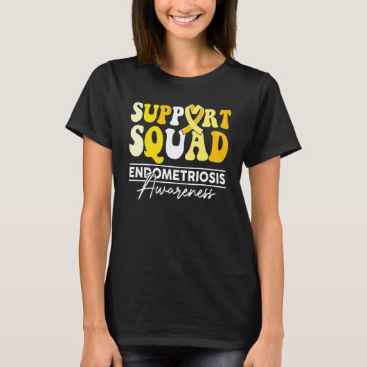 Support Squad Sunflower Hair Endometriosis Awarene T-shirt (Voorkant)