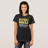 Support Squad Sunflower Hair Endometriosis Awarene T-shirt (Voorkant volledig)
