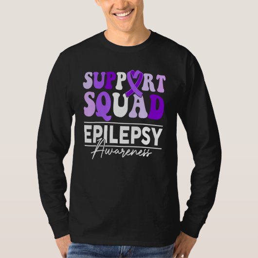 Support Squad Sunflower Hair Epilepsy Awareness T-shirt (Voorkant)