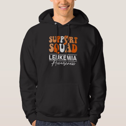 Support Squad Sunflower Hair Leukemia Awareness Hoodie (Voorkant)