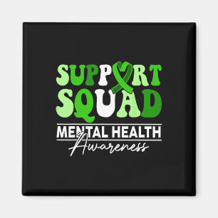 Support Squad Sunflower Hair Mental Health Awarene Magneet