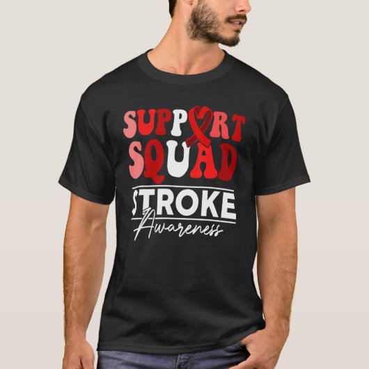 Support Squad Sunflower Hair Stroke Awareness T-shirt (Voorkant)