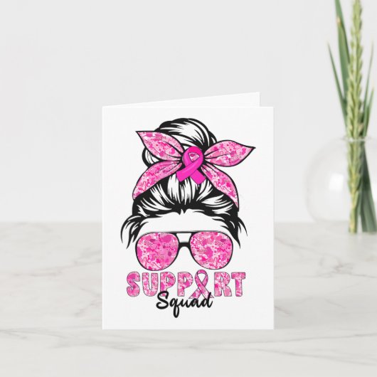 Support Squad Team Breast Cancer Awareness Warrior Kaart (Voorkant)