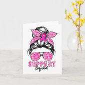 Support Squad Team Breast Cancer Awareness Warrior Kaart (Gele Bloem)