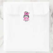Support Squad Team Breast Cancer Awareness Warrior Ronde Sticker (Tas)