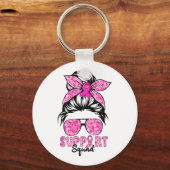 Support Squad Team Breast Cancer Awareness Warrior Sleutelhanger (Voorkant)