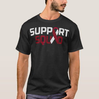 Support Squad Throat oral Head & Neck Cancer Awar T-shirt
