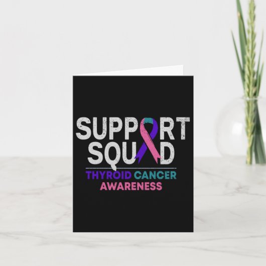 Support Squad Thyroid Cancer Awareness Month Ribbo Kaart (Voorkant)