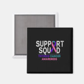 Support Squad Thyroid Cancer Awareness Month Ribbo Magneet (Voorkant / Achterkant)