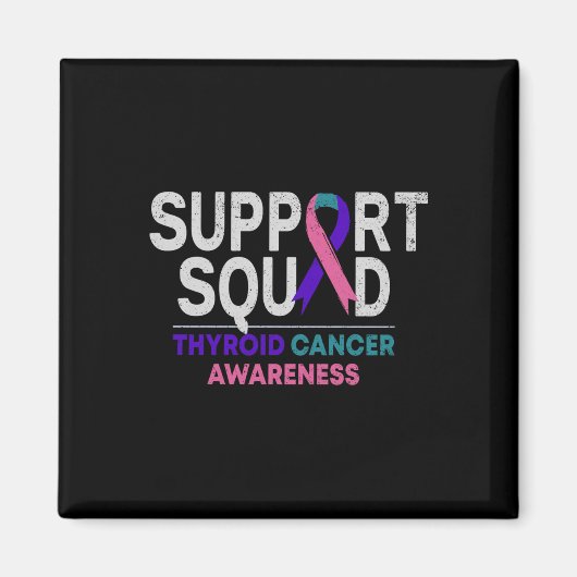 Support Squad Thyroid Cancer Awareness Month Ribbo Magneet (Voorkant)