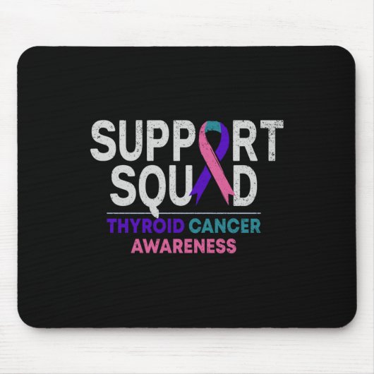 Support Squad Thyroid Cancer Awareness Month Ribbo Muismat (Voorkant)