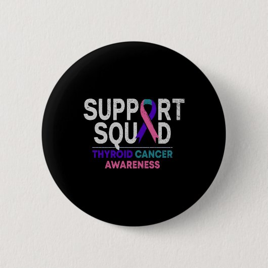 Support Squad Thyroid Cancer Awareness Month Ribbo Ronde Button 5,7 Cm (Voorkant)