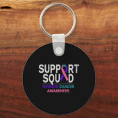 Support Squad Thyroid Cancer Awareness Month Ribbo Sleutelhanger (Voorkant)