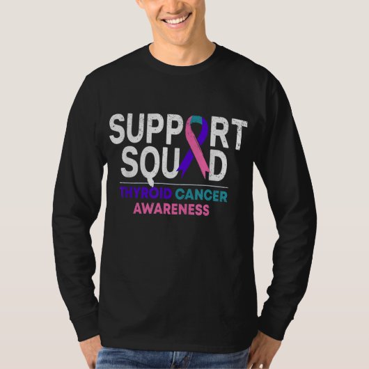 Support Squad Thyroid Cancer Awareness Month Ribbo T-shirt (Voorkant)