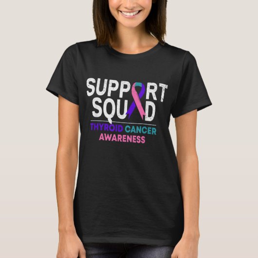 Support Squad Thyroid Cancer Awareness Month Ribbo T-shirt (Voorkant)