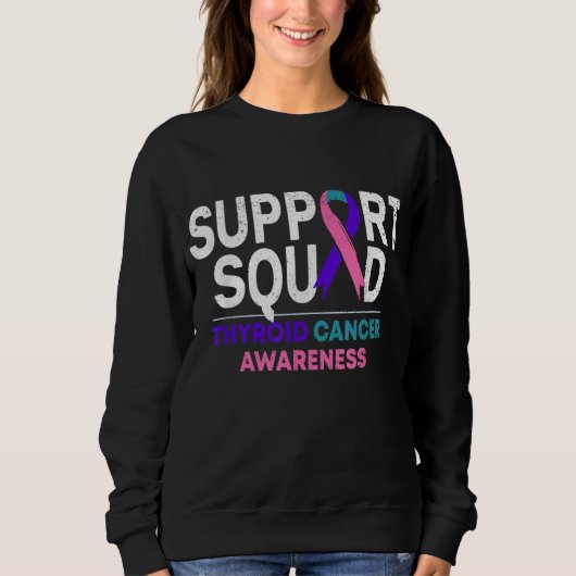 Support Squad Thyroid Cancer Awareness Month Ribbo Trui (Voorkant)